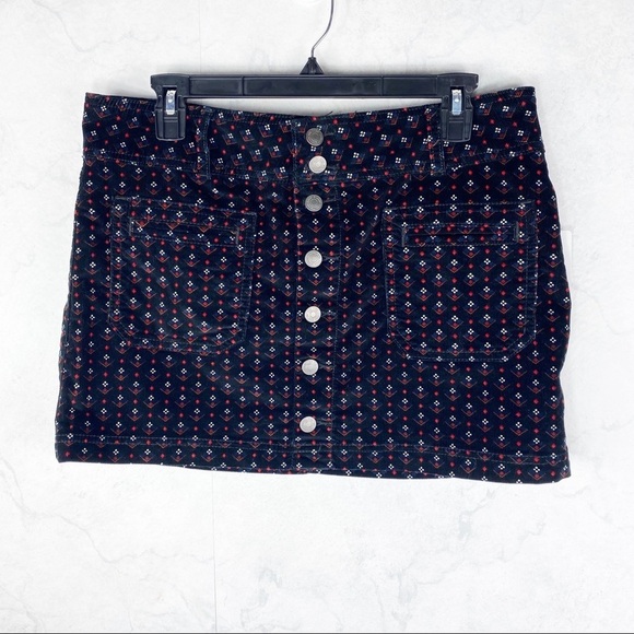 [Free People] Joanie Printed Cord Skirt - Picture 10 of 15